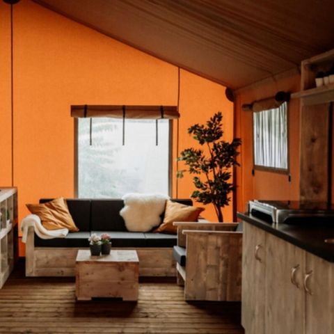 Canvas and wooden tent 5 persons - Lodge 3 Rooms 5 Persons