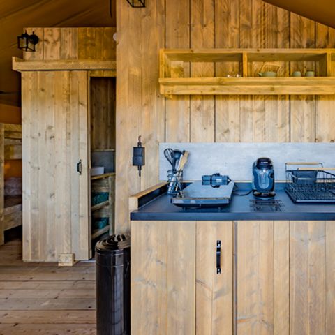 TENTE TOILE ET BOIS 4 personnes - Wood Lodge Premium Spa