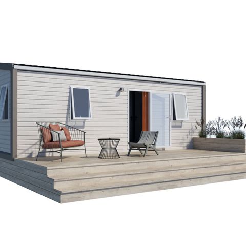 Mobile home 4 persons - Confort 26m² 2 bedrooms - Semi-covered terrace + TV