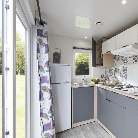Stacaravan 4 personen - Park N°7 - Overdekt terras - 2 slaapkamers