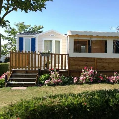 MOBILHOME 4 personnes - Parc N°8 - Terrasse vue Marais