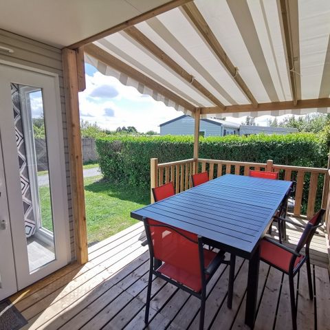 Stacaravan 6 personen - Tranquillou - 3 slaapkamers + Overdekt terras - 34 m² - Frankrijk