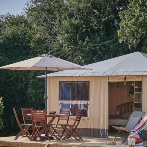 TIENDA DE LONA Y MADERA 4 personas - Cabinas de lona