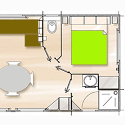 Mobile home 4 persons - 2 bedrooms CONFORT PLUS
