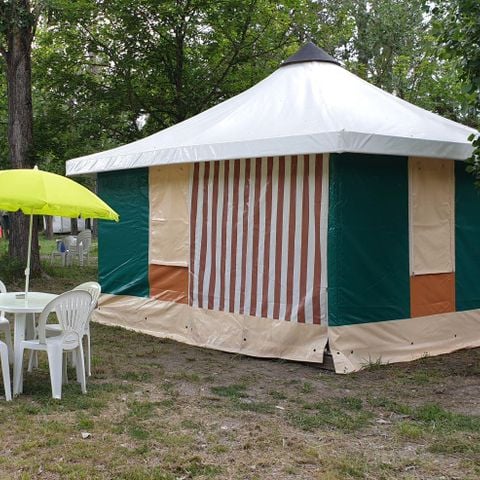Canvas and wooden tent 4 persons - BUNGALOW TOILE