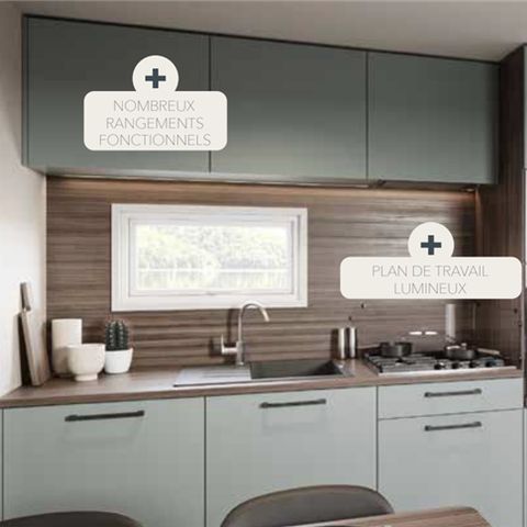 Mobilheim 4 Personen - Mobilheim Premium Bord de Seine - 202 - 2 Schlafzimmer