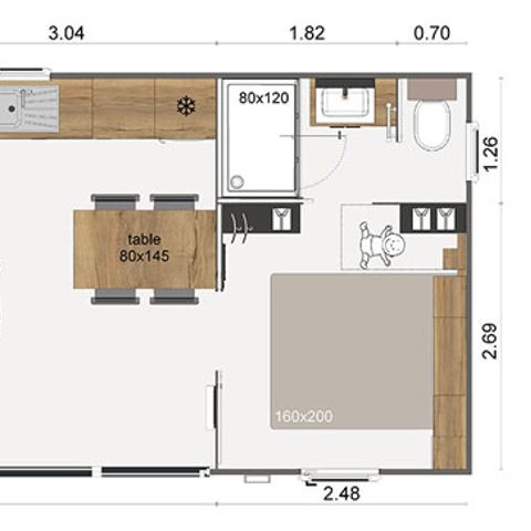 MOBILHOME 6 personas - CASA RURAL PAUILLAC
