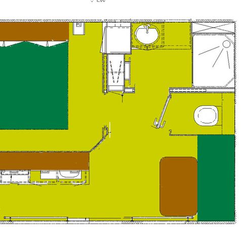 MOBILHOME 2 personas - Cottage St Emilion 2p 1 bdrm ***