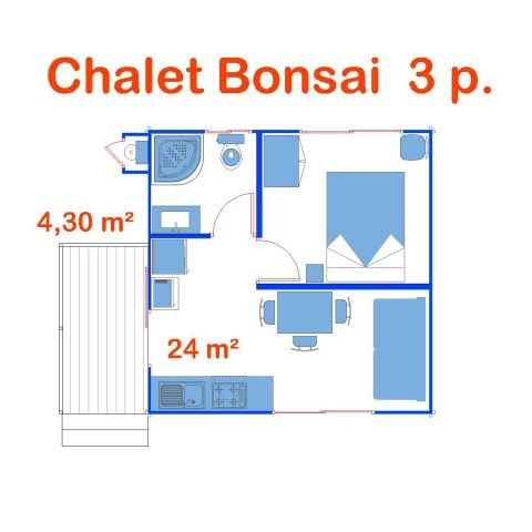 CHALET 3 persone - Chalet Bonsai