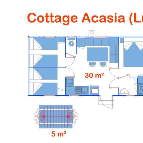 CASA MOBILE 6 persone - Cottage Acacia