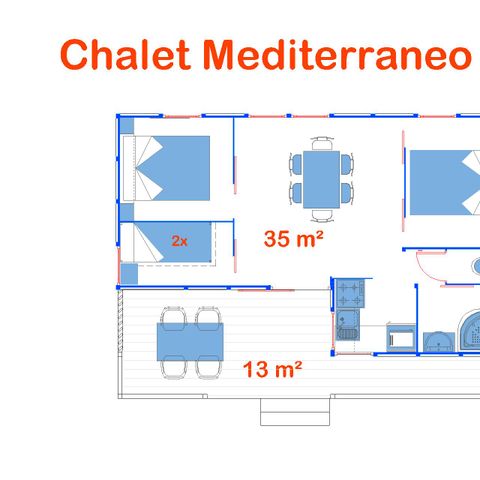 Chalet 6 Personen - Mediterranean