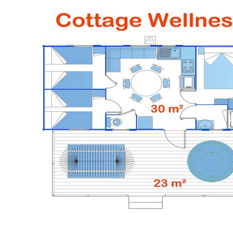 BUNGALOW 6 personnes - Cottage Wellness