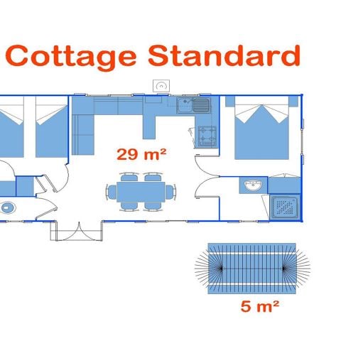 Mobilheim 6 Personen - Cottage Palma (Standard)