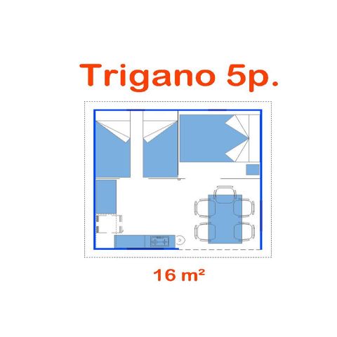 Zelt 5 Personen - Trigano (ohne Sanitäranlagen)