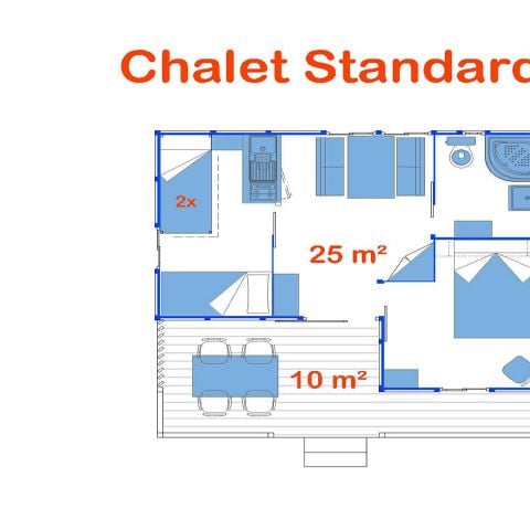 Chalet 6 Personen - Melià (Standard)