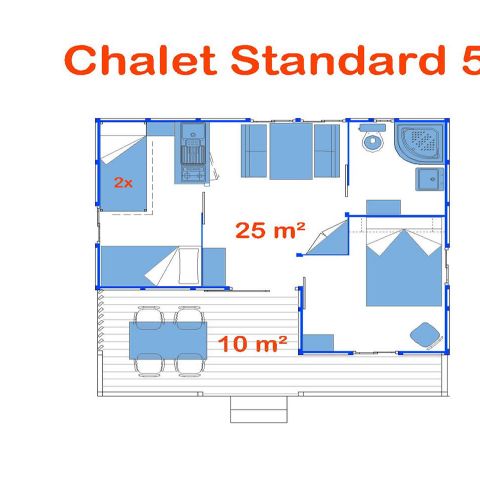 Chalet 6 persons - Melià - Standard