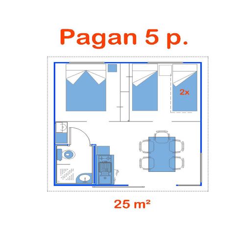 TENDA DA CAMPEGGIO 5 persone - Pagano