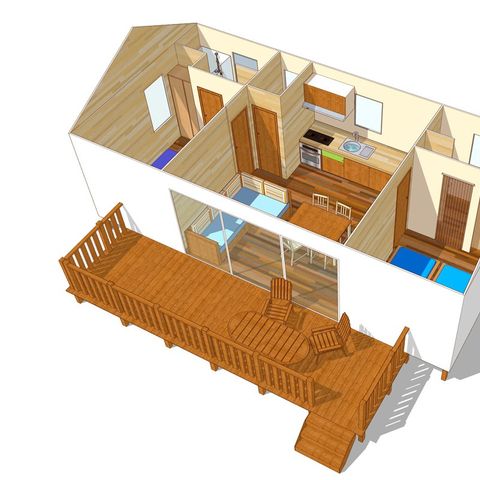 Mobile home 6 persons - Classic XL | 2 Bedrooms | 4/6 Pers. | Raised terrace | Air-con.