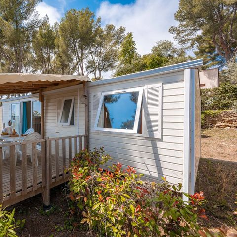 BUNGALOW 6 personnes - Mobil-home | Premium | 3 Ch. | 6 Pers. | Terrasse surélevée | Clim.