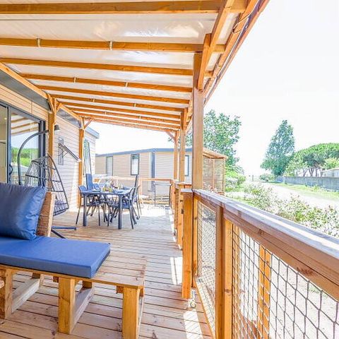 Mobile home 6 persons - Mobil-home | Ultimate | 3 Bedrooms | 6 Pers. | Raised terrace | Jacuzzi | 2 bathrooms | Air-con.