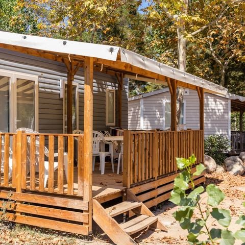 BUNGALOW 6 personnes - Mobil-home | Premium | 3 Ch. | 6 Pers. | Terrasse surélevée | Clim.