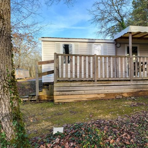 Stacaravan 6 personen - 3bed 5+1child Terras Half overdekt TV geen A/C