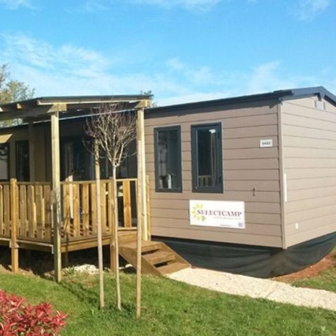 Mobilheim 6 personen - Comfort XL | 3 Zi. | 6 Pers. | Erhöhte Terrasse | 2 Bäder | Klima.