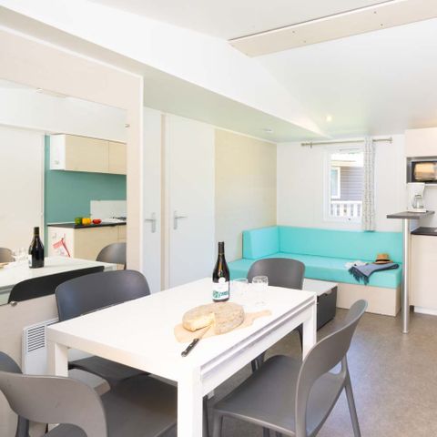 Mobilheim 6 personen - Privilège34m² (3Sch-6P) Überdachte Terrasse