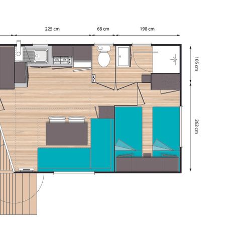 Mobile home 4 persons - Grand Confort Méditerranée