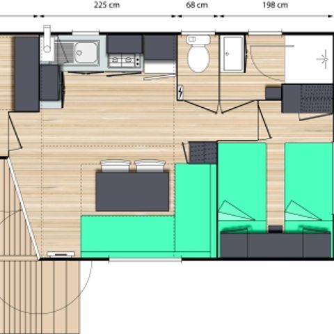 Mobile home 4 persons - Grand Confort Méditerranée