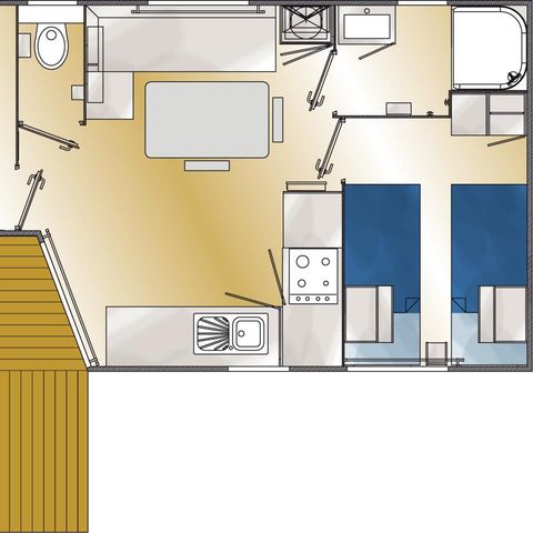 Mobile home 4 persons - Pacific Privilege Cottage