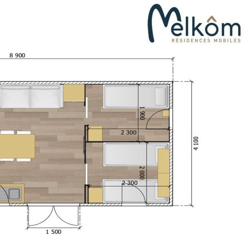 Mobile home 6 persons - New Cottage Cottage Privilège Oasis 3 bedrooms