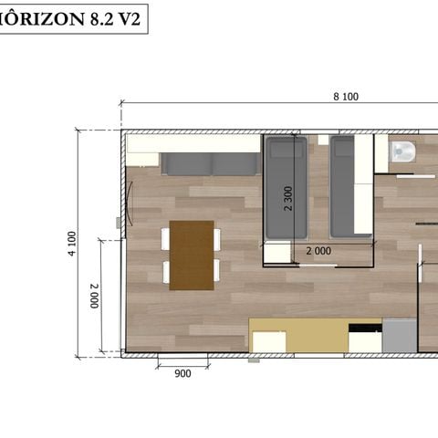 MOBILHOME 4 personnes - Cottage Privilège Horizon