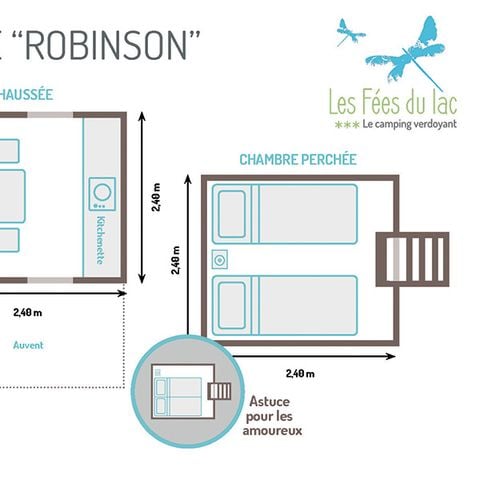 Accommodatie 4 personen - Robinson" cabine