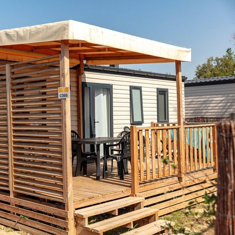 Mobile home 6 persons - Mobile-home | Comfort | 3 Bedrooms | 6 Pers. | Raised terrace | Air conditioning