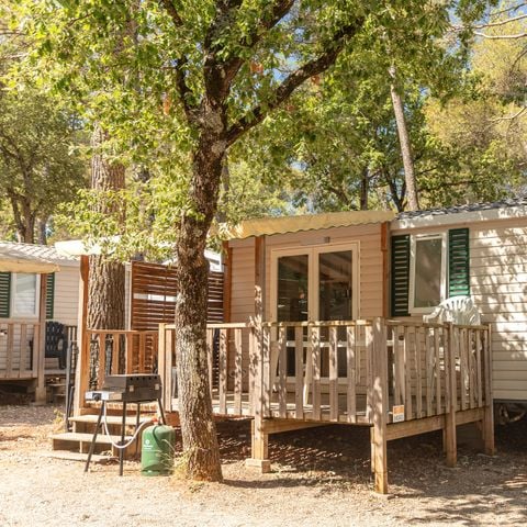 Stacaravan 6 personen - Comfort XL | 2 slaapkamers | 4/6 pers. | Verhoogd terras | Airconditioning | TV