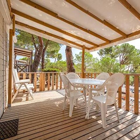 Mobile home 4 persons - Mobile-home | Comfort | 2 Bedrooms | 4 Pers. | Raised terrace | Air-con.