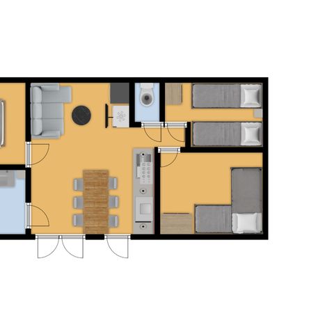 Stacaravan 6 personen - Roc Nantais