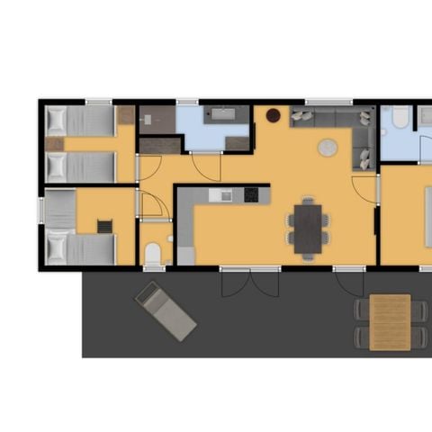MOBILHOME 6 personnes - Roche de Cazic, 3 chambres