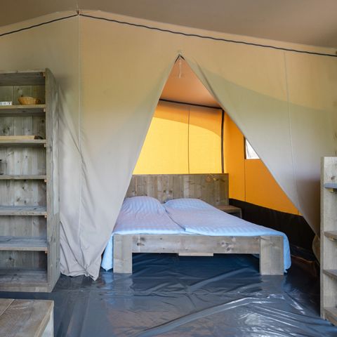 Tente en toile et en bois 6 personnes - Tente glamping Larzac
