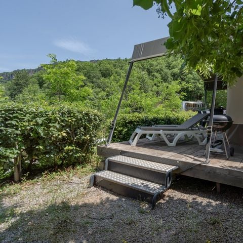 Tente en toile et en bois 6 personnes - Tente glamping Larzac
