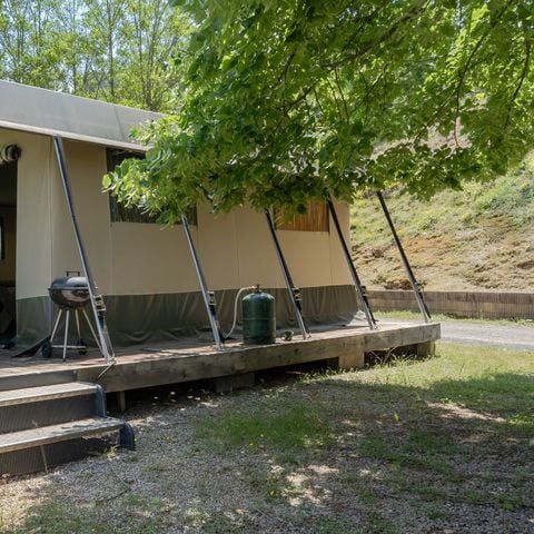 Tente en toile et en bois 6 personnes - Tente glamping Larzac