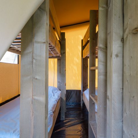 Tente en toile et en bois 6 personnes - Tente glamping Larzac