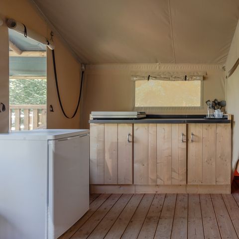 Tente en toile et en bois 5 personnes - Tente safari Bégon