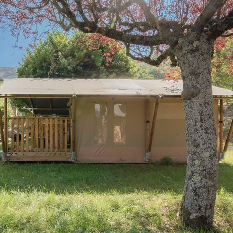 Tente en toile et en bois 5 personnes - Tente safari Bégon