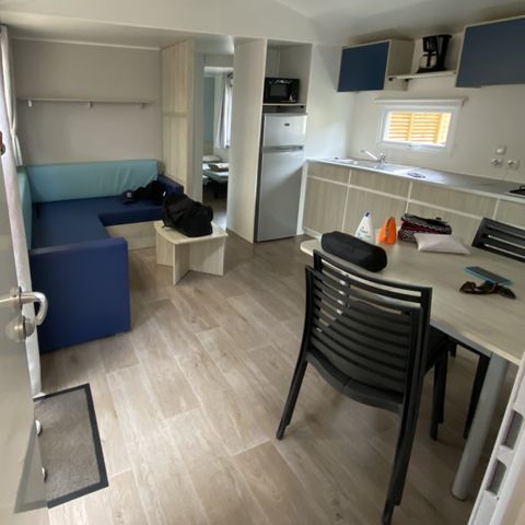 MOBILHOME 6 personas - Mobil home 010 (3 habitaciones, 1 cuarto de ducha) - Aire acondicionado, TV - Terraza cubierta