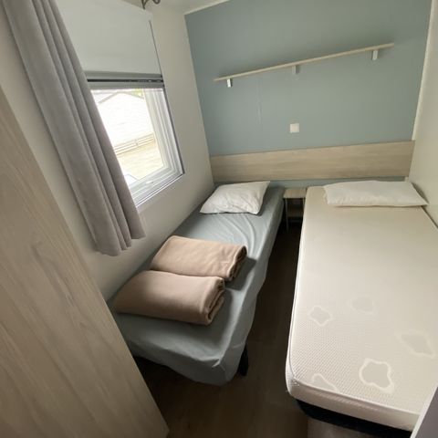 MOBILHOME 6 personas - Mobil home 010 (3 habitaciones, 1 cuarto de ducha) - Aire acondicionado, TV - Terraza cubierta
