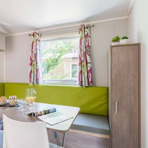 Mobilheim 6 Personen - Comfort | 3 Schlafz. | 6 Pers. | Erhöhte Terrasse | Klimaanlage