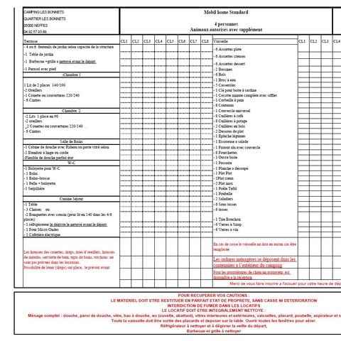 MOBILHOME 4 personas - Estándar - 2 dormitorios
