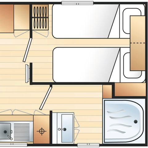 Mobilheim 4 Personen - RESIDENTIEL - 2 Schlafzimmer